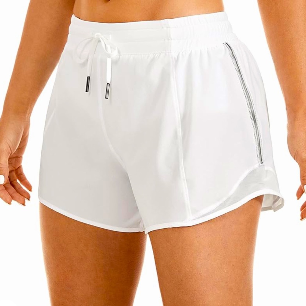CRZ Yoga White Athletic Shorts 2.5” - SMALL